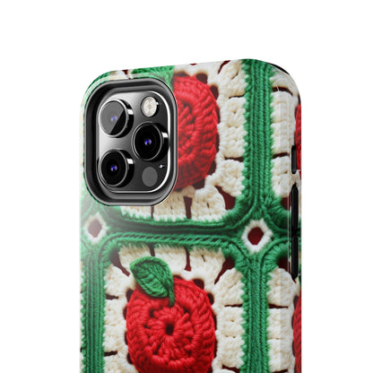 Apple Granny Square Crochet Pattern: Wild Fruit Tree, Delicious Red Design - Tough Phone Cases