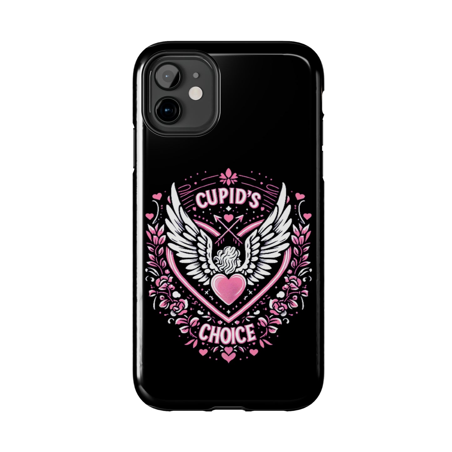 Cupidos Choice Crest con corazón y alas - Amor y romance con temática de San Valentín - Fundas resistentes para teléfonos