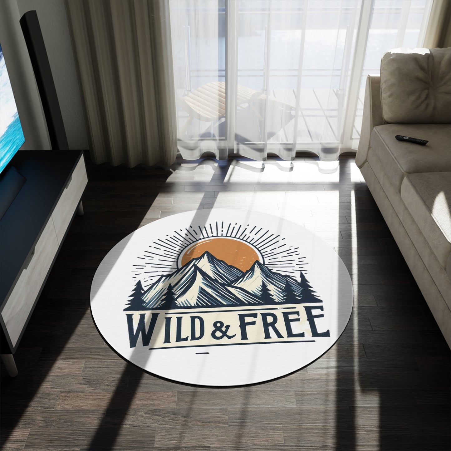 Wild and Free - Outdoor Adventure - Round Rug