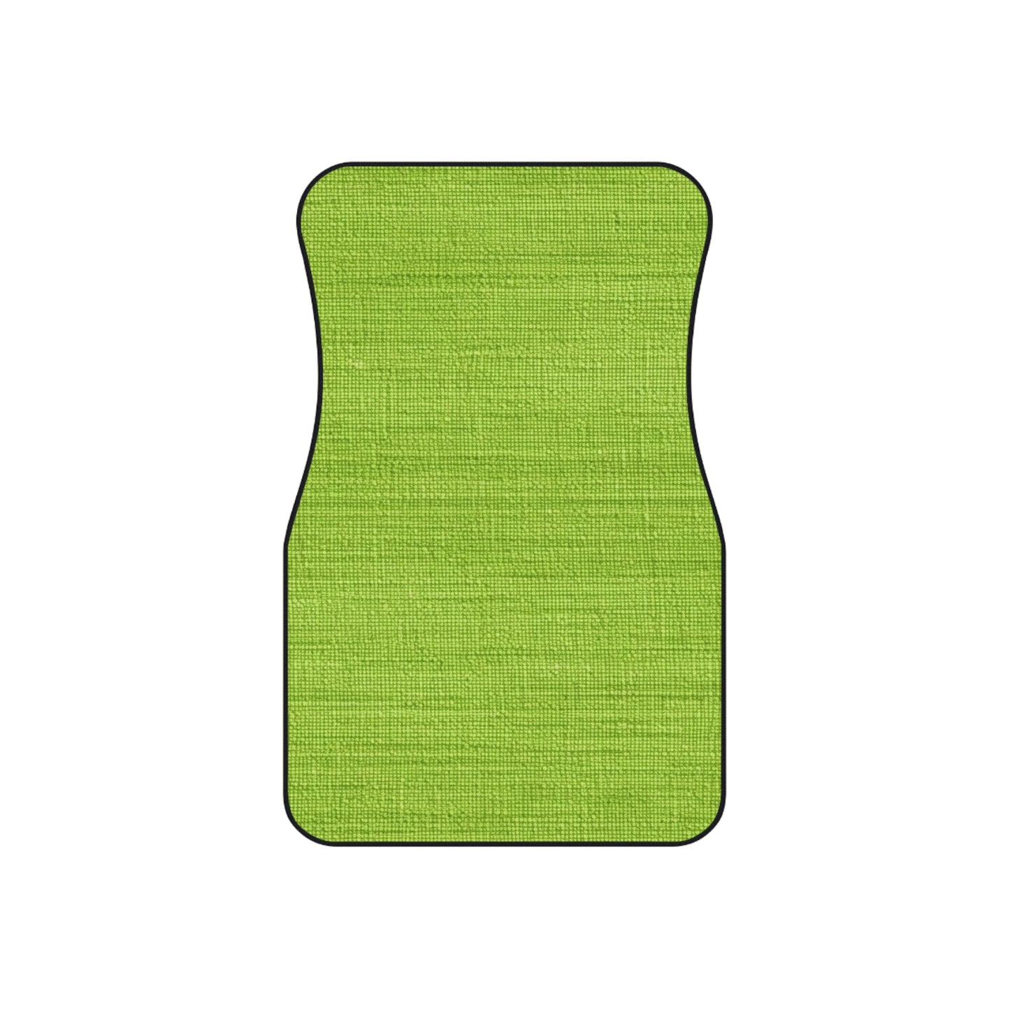 Lush Grass Neon Green: Denim-Inspired, Springtime Fabric Style - Car Mats (Set of 4)