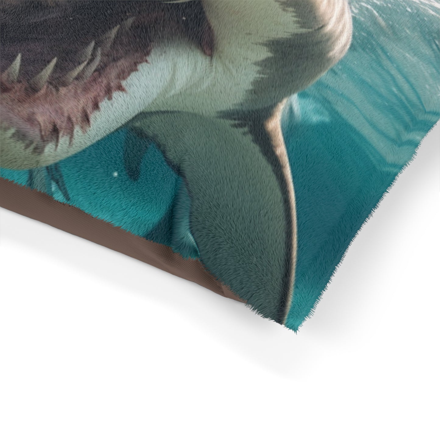 Bull Shark: River Monster Menace - Realistic Dark Water Predator - Dog & Pet Bed