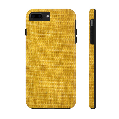 Radiant Sunny Yellow: Denim-Inspired Summer Fabric - Tough Phone Cases