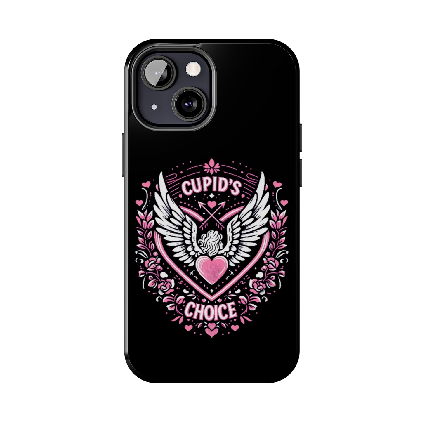 Cupidos Choice Crest con corazón y alas - Amor y romance con temática de San Valentín - Fundas resistentes para teléfonos