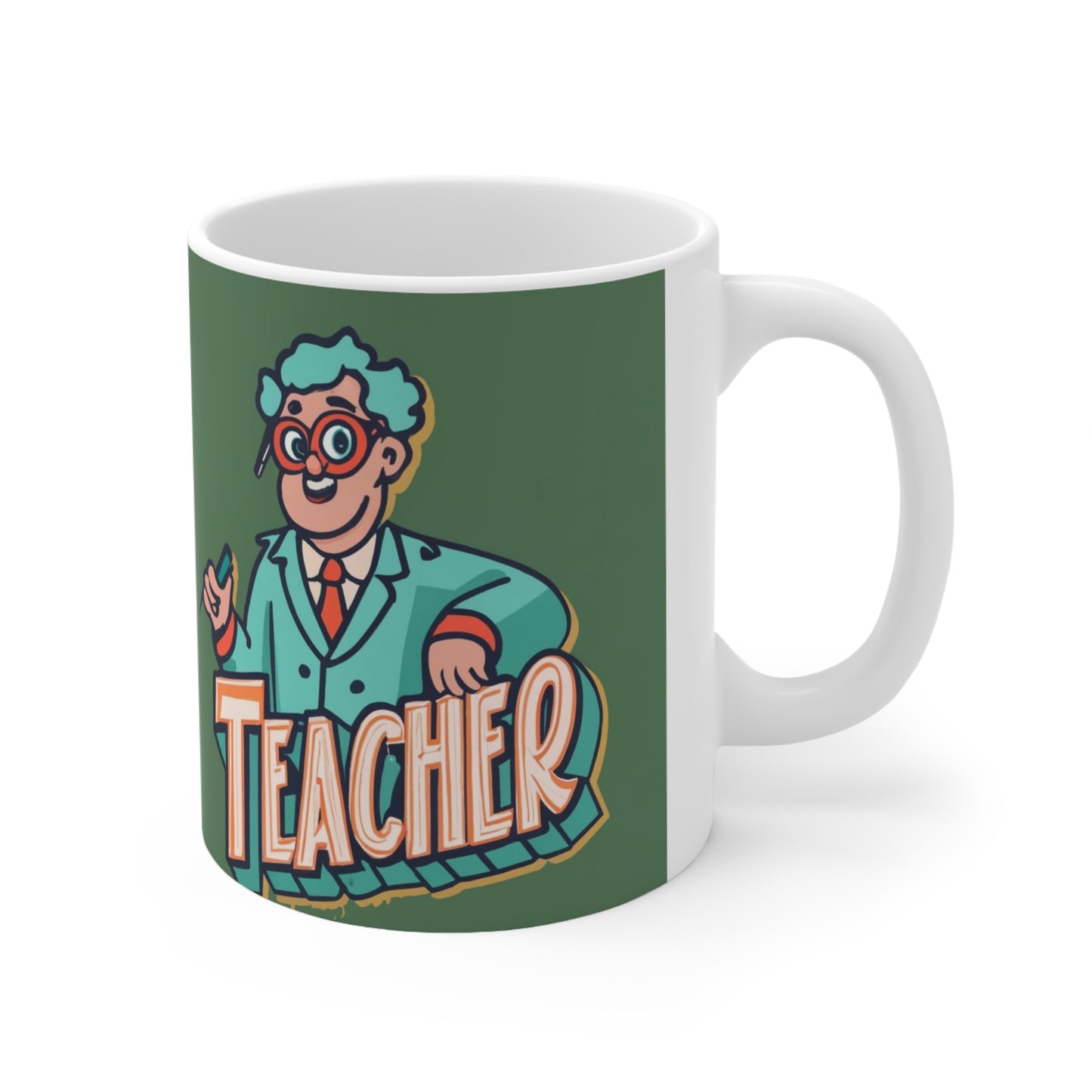 Science Teacher Gradebook Retro Teacher Classroom Scientist - Ceramic Mug 11oz