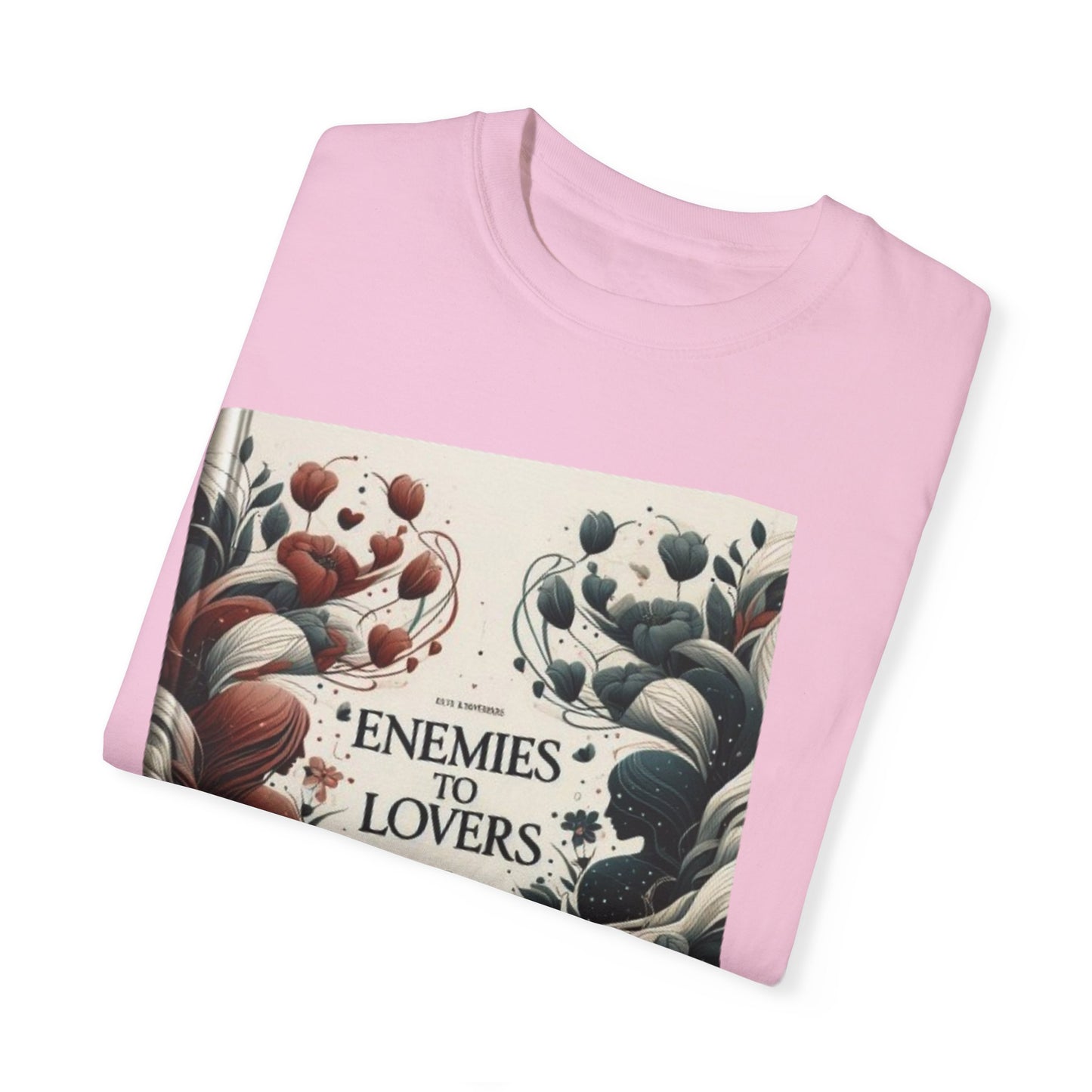 Enemies To Lovers Book, Fun Love Gift, Unisex Garment-Dyed T-shirt