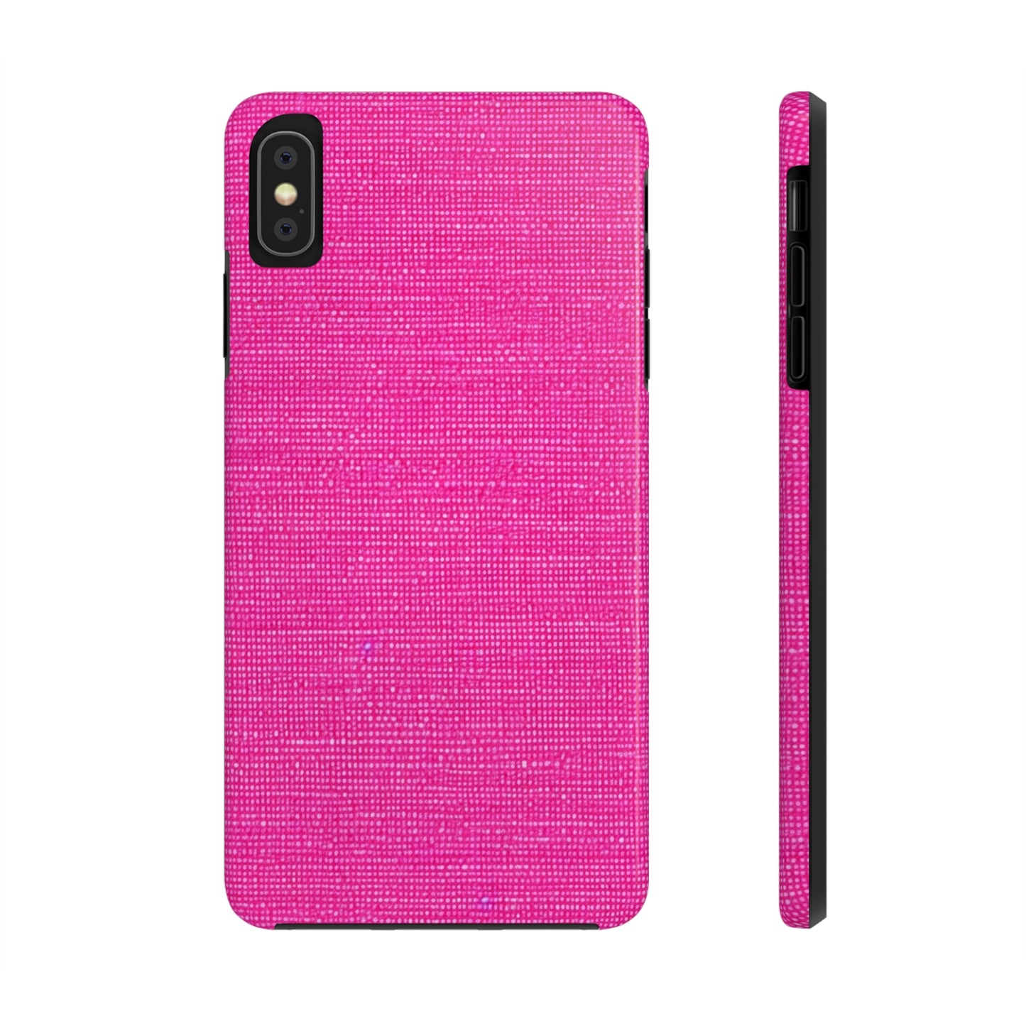 Hot Neon Pink Doll Like: Denim-Inspired, Bold & Bright Fabric - Tough Phone Cases