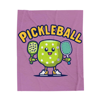 Pickleball Anime kawaii - Gráfico de dibujos animados - Personaje deportivo - Manta de felpa de pana 