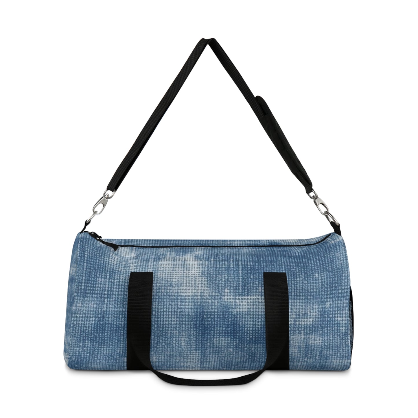 Faded Blue Washed-Out: Denim-Inspired, Style Fabric - Duffel Bag