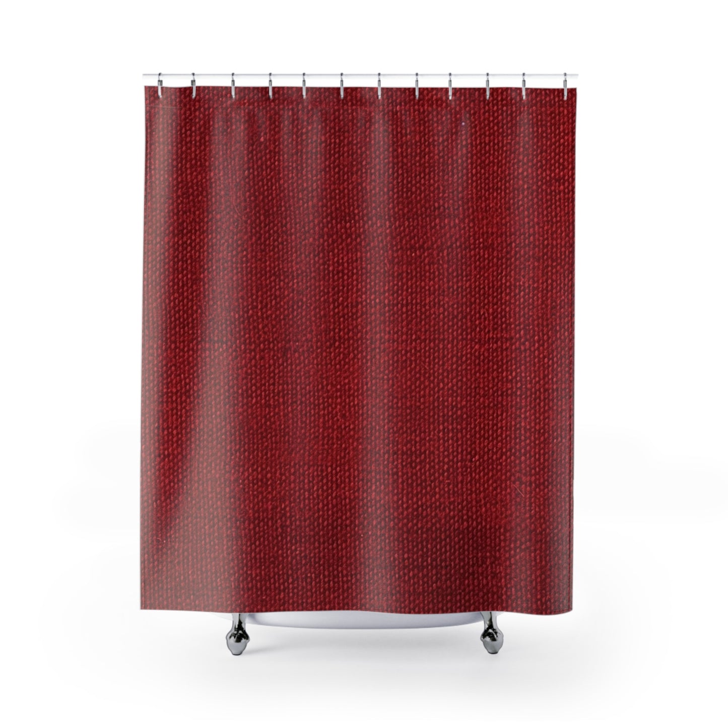 Bold Ruby Red: Denim-Inspired, Passionate Fabric Style - Shower Curtains