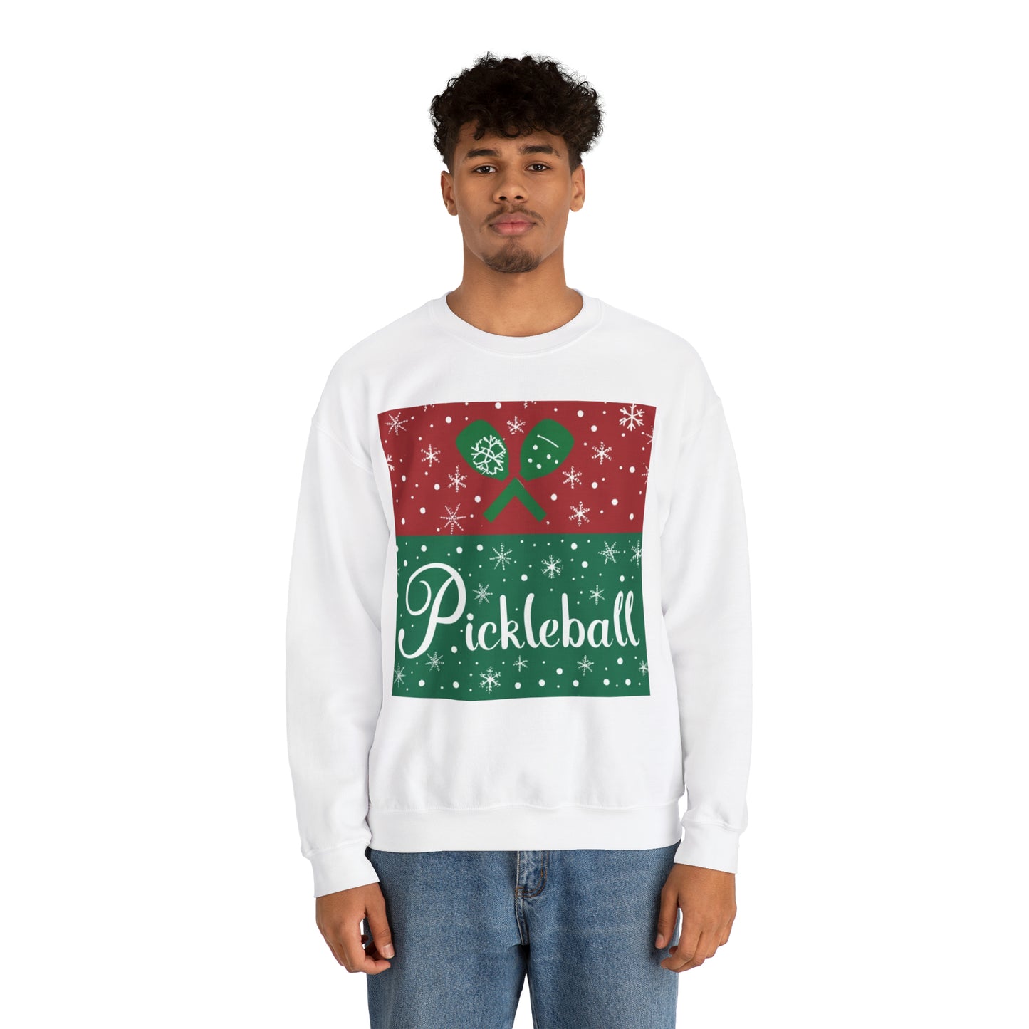 Pickleball Winter - Especial de Navidad - Sudadera unisex Heavy Blend™ Crewneck 