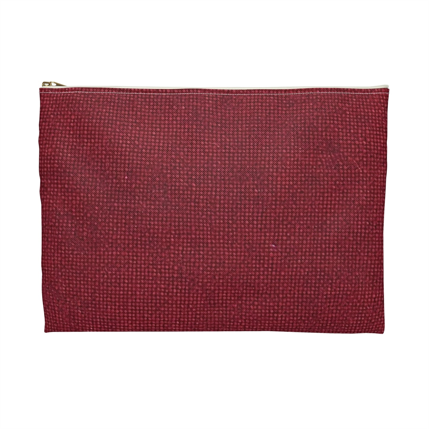 Seamless Texture - Maroon/Burgundy Denim-Inspired Fabric - Accessory Pouch