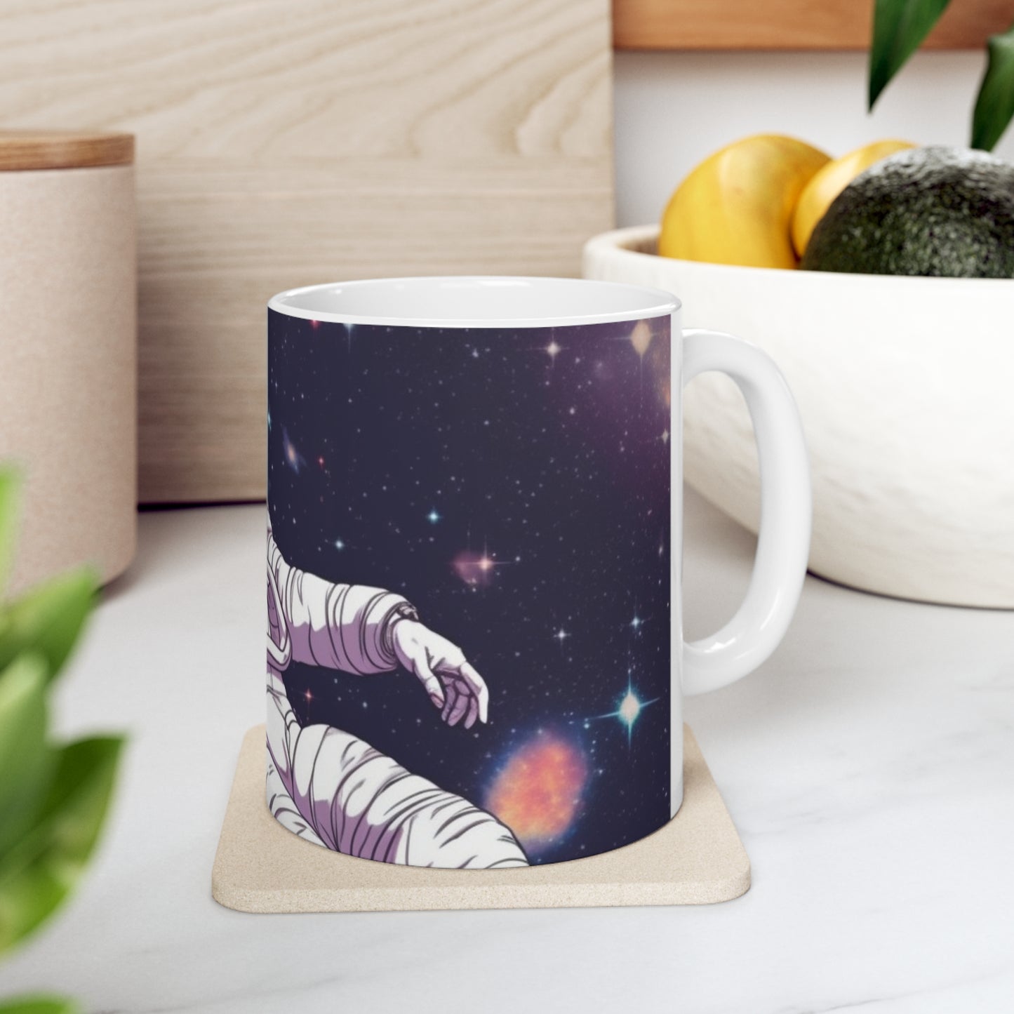 Astro Pioneer - Star-filled Galaxy Illustration - Ceramic Mug 11oz