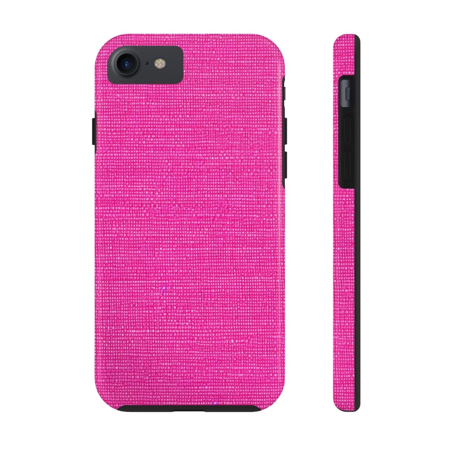 Hot Neon Pink Doll Like: Denim-Inspired, Bold & Bright Fabric - Tough Phone Cases