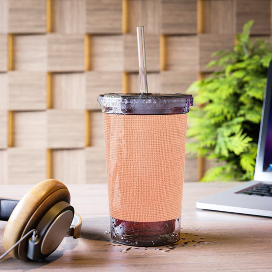 Melocotón rosa-naranja suave: tela exuberante inspirada en la mezclilla - Suave Acrylic Cup