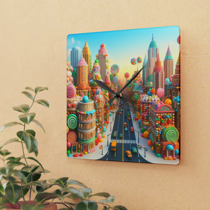 Reloj de pared acrílico Candy World Land