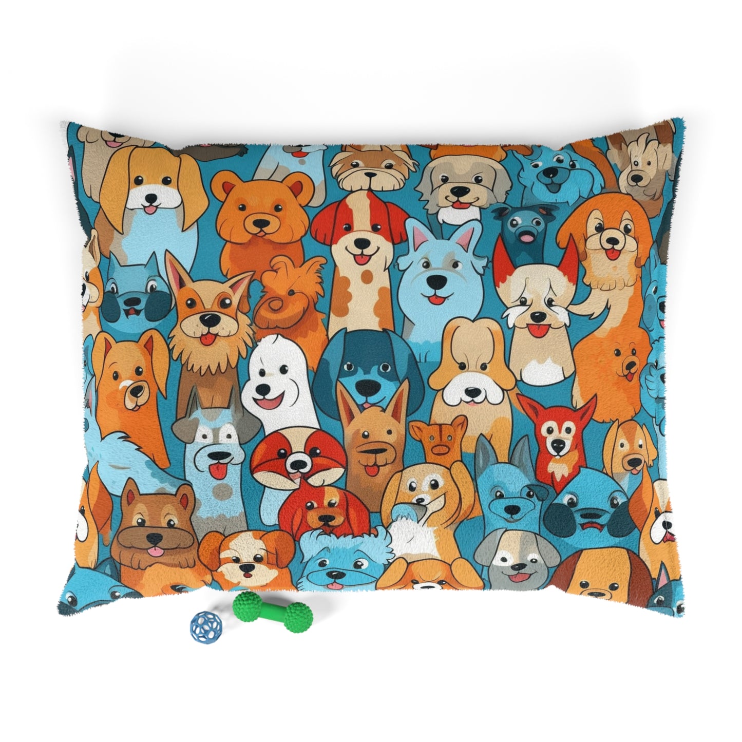 Cute Cartoon Dogs Whimsical Pattern Design - Pet Bed