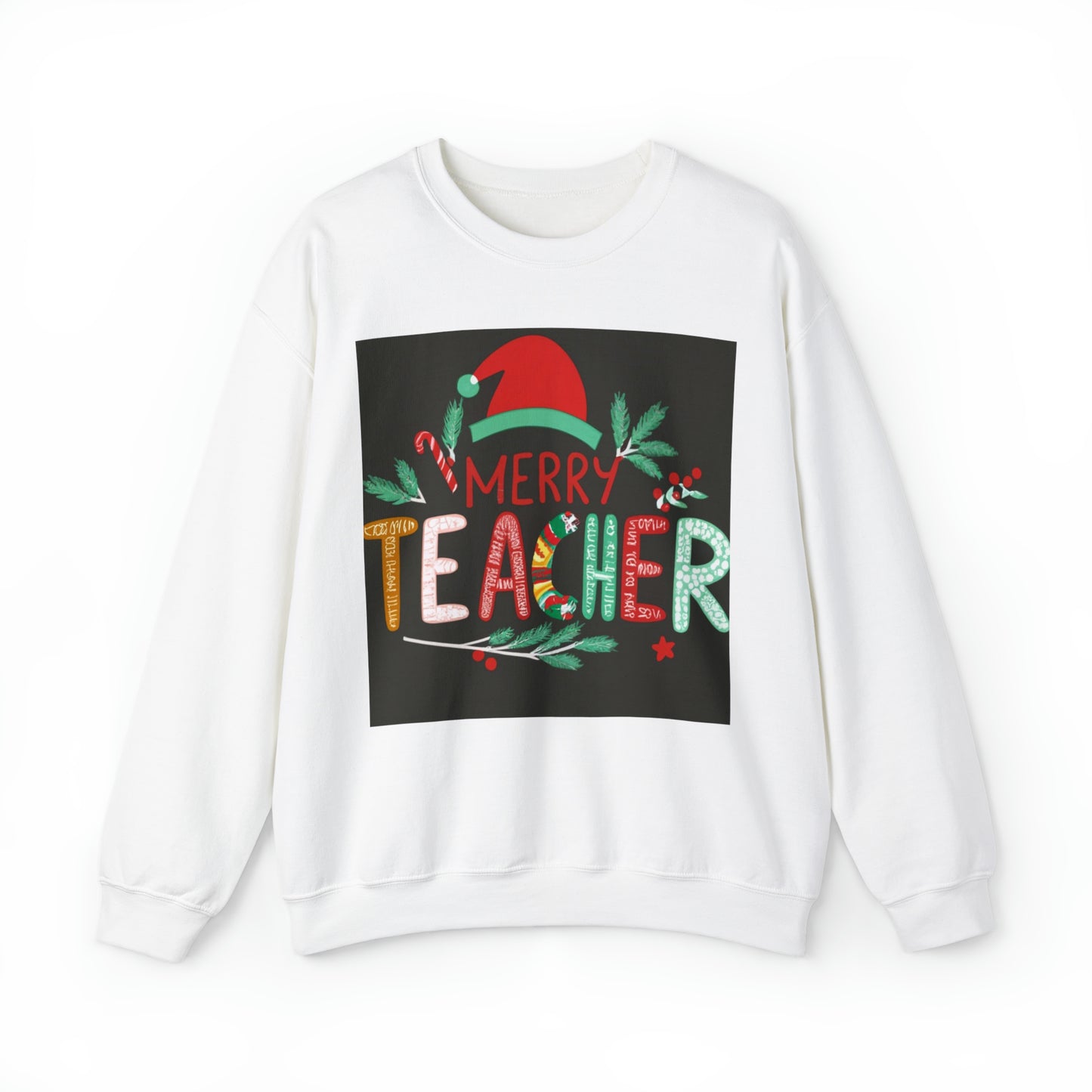 Merry Teacher Winter Holiday - Unisex Heavy Blend™ Crewneck Sweatshirt