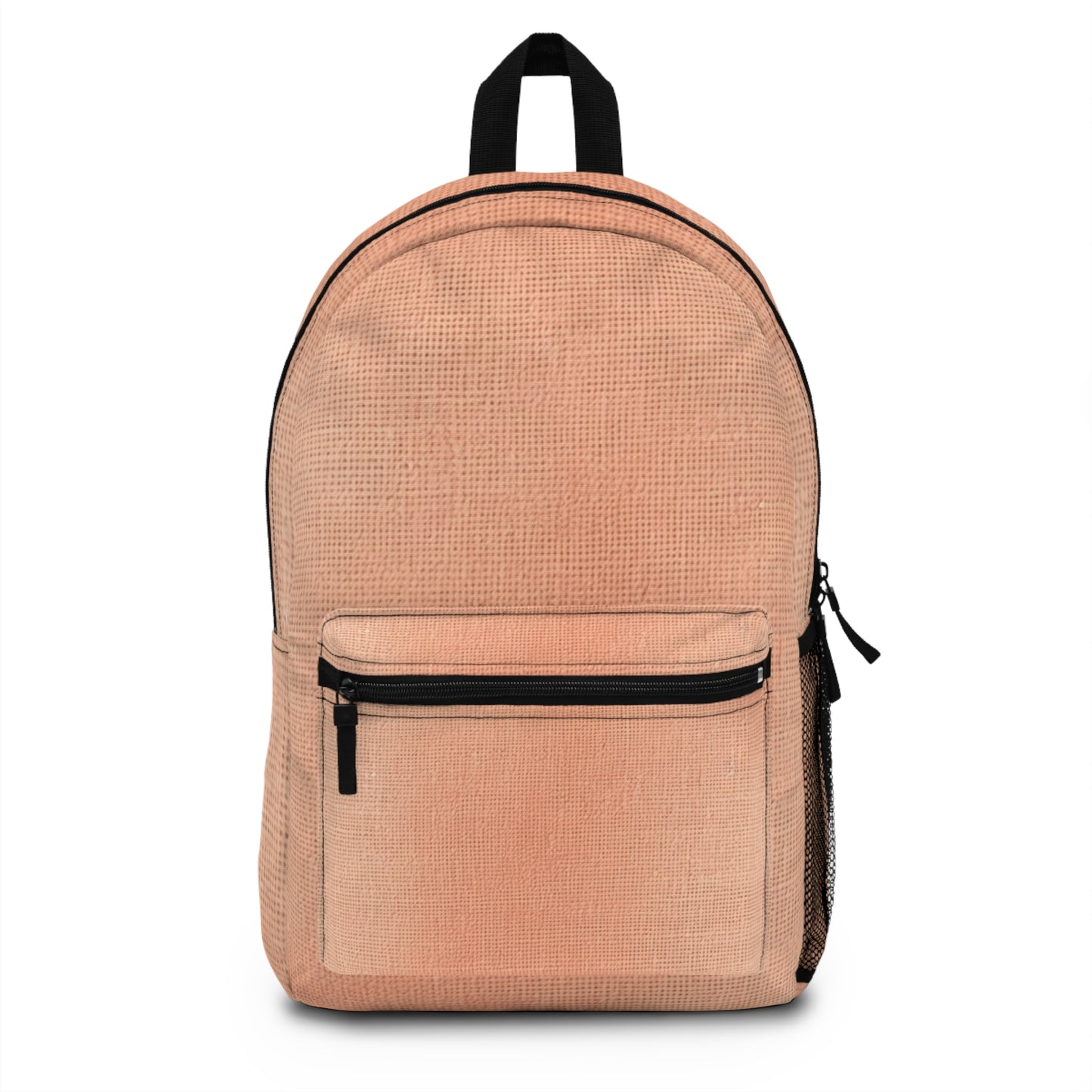 Soft Pink-Orange Peach: Denim-Inspired, Lush Fabric - Backpack