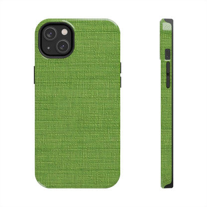 Olive Green Denim-Style: Seamless, Textured Fabric - Tough Phone Cases