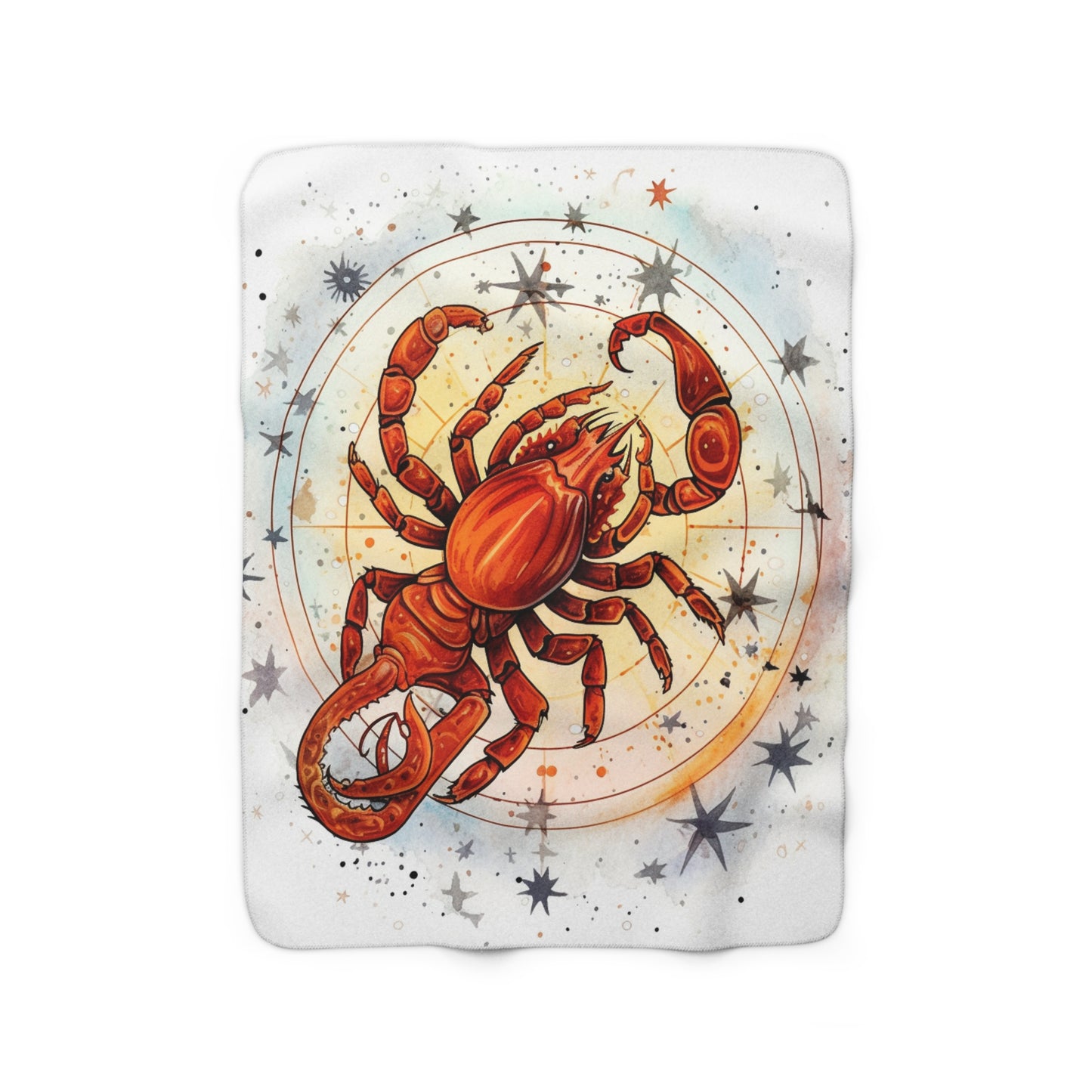 Prickly Scorpio Astrology - Sharp Zodiac Scorpion Celestial Horoscope - Sherpa Fleece Blanket