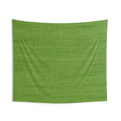 Olive Green Denim-Style: Seamless, Textured Fabric - Indoor Wall Tapestries