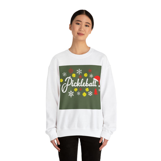 Día del Pickleball - Juego de pelota deportiva - Navidad navideña - Sudadera unisex Heavy Blend™ Crewneck 