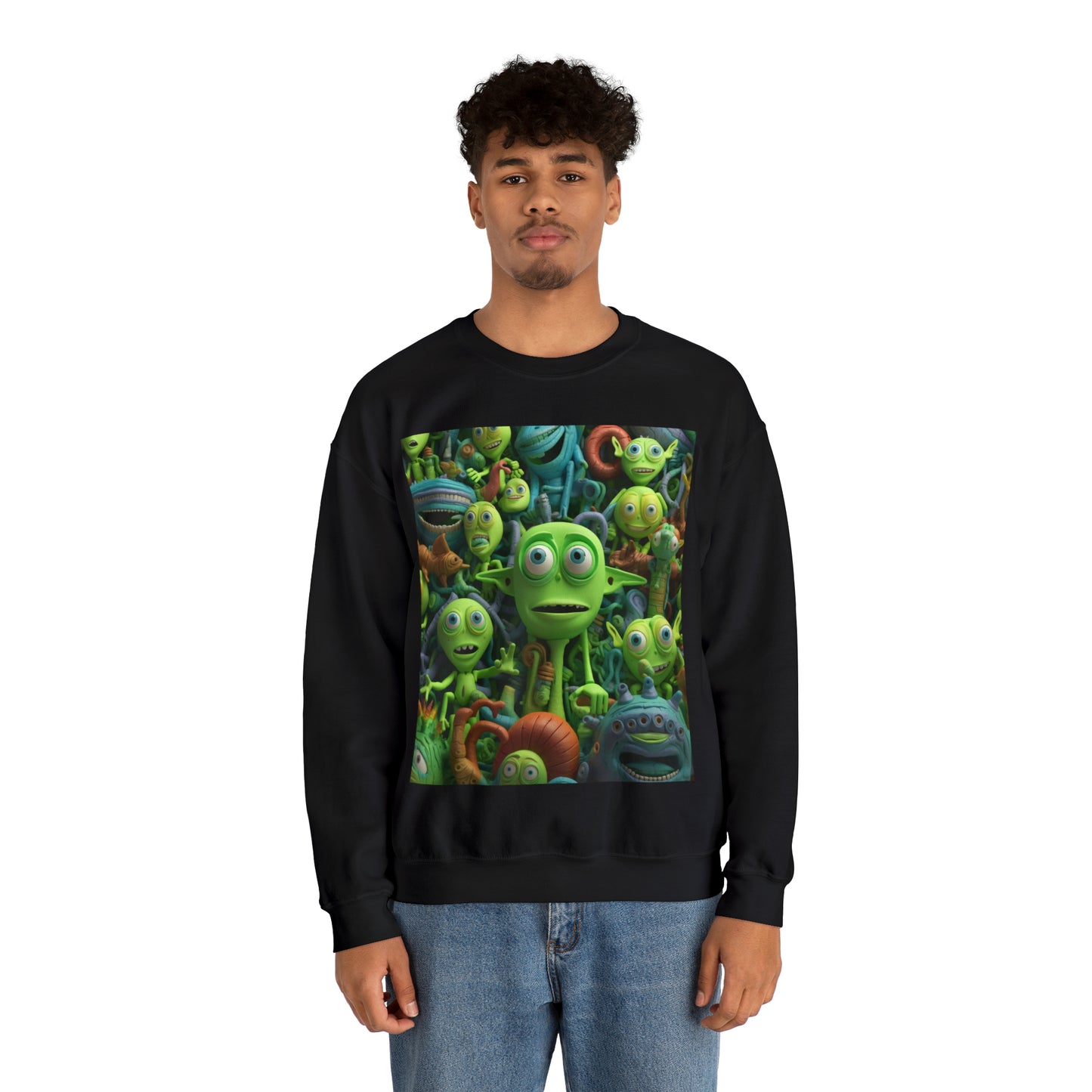 Toy Alien Story Space Character Galactic UFO Anime Cartoon - Unisex Heavy Blend™ Crewneck Sweatshirt