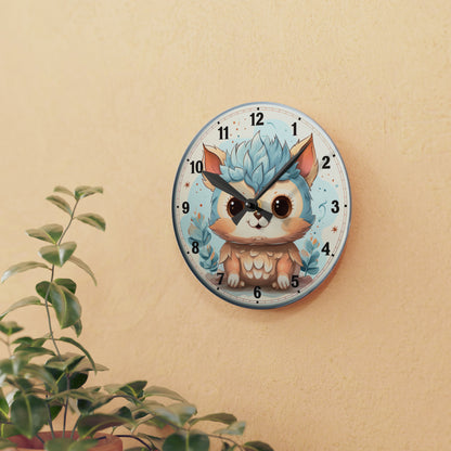 Kawaii gatito personaje gato genérico anime mascota acrílico reloj de pared 