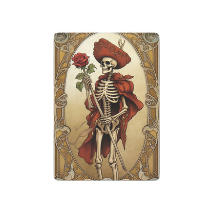 Death Card Tarot - Skeleton, Rose, and Transformation Journey - Poker Cards