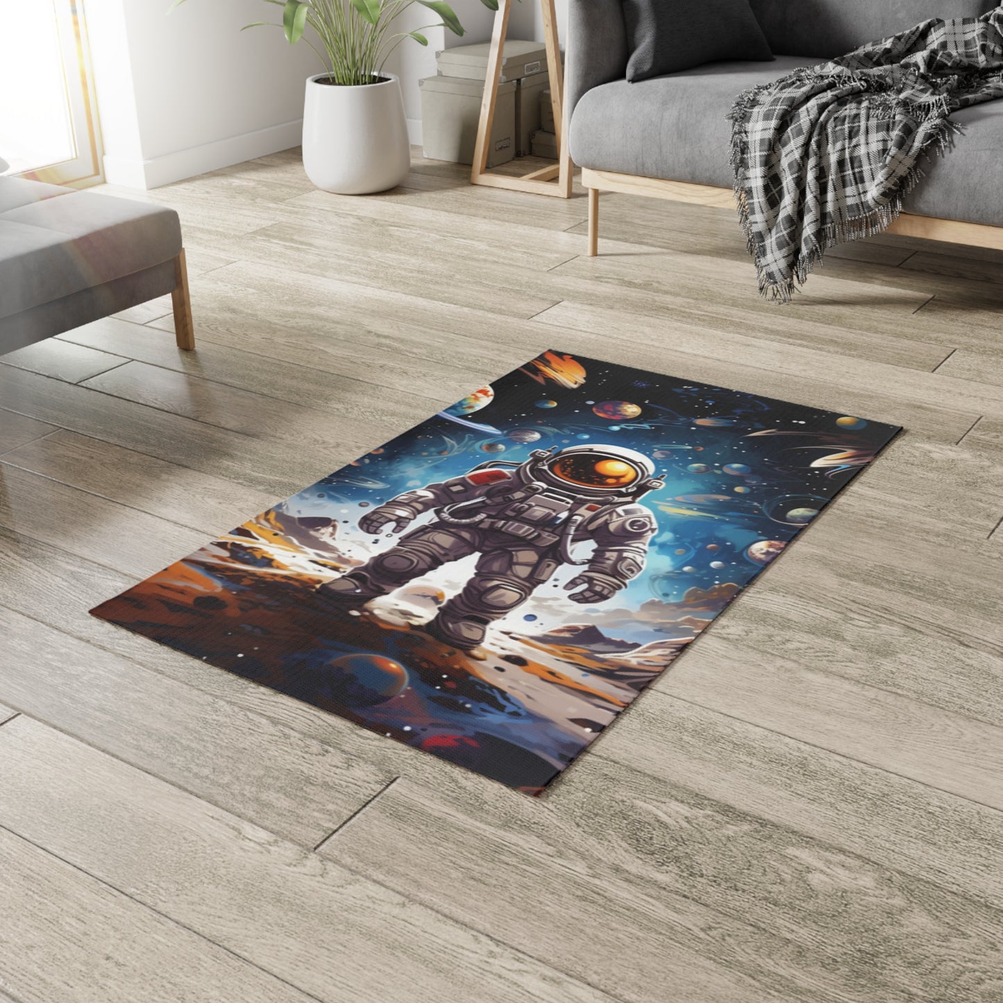 Galactic Voyage: Astronaut Journey in Celestial Star Cosmic Exploration - Dobby Rug