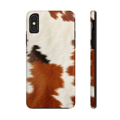 Hair Cowhide Leather Natural Design Durable Rugged Style - Tough Phone Cases