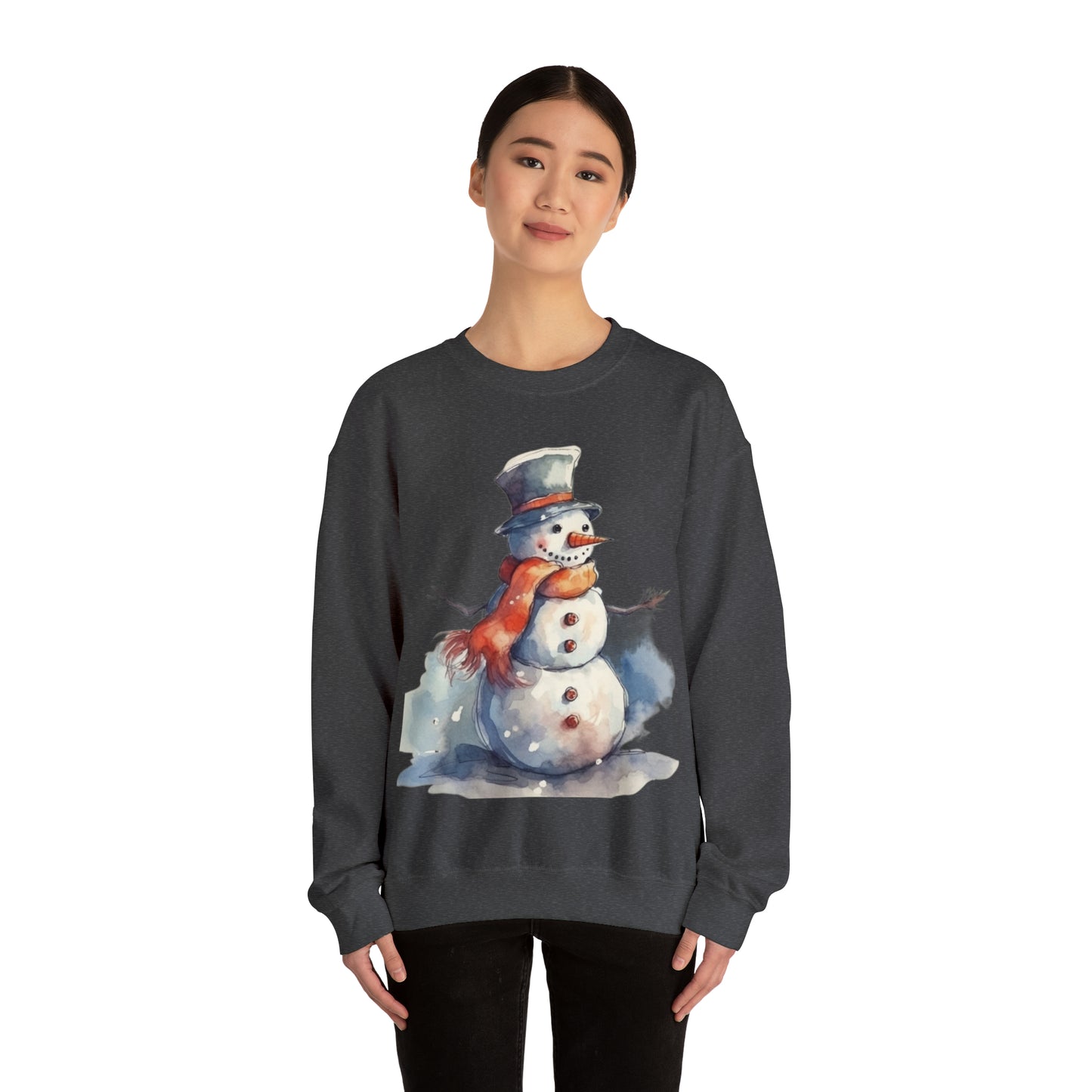 Frosty Winter Snowman - Unisex Heavy Blend™ Crewneck Sweatshirt