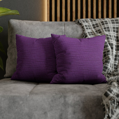 Violet/Plum/Purple: Denim-Inspired Luxurious Fabric - Spun Polyester Square Pillow Case