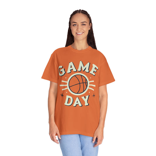 Retro B-Ball Shine - Basketball Game Day Celebration Old School - Unisex Garment-Dyed T-shirt