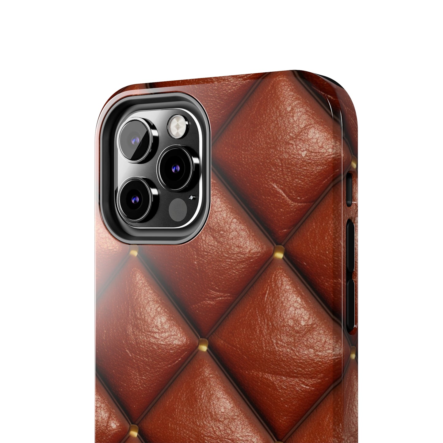 Brown Leather Cognac Pattern Rugged Durable Design Style - Tough Phone Cases