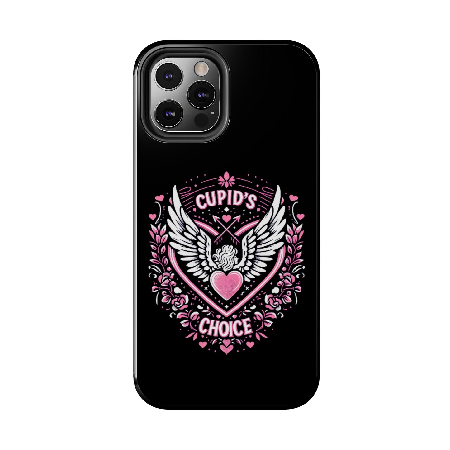 Cupidos Choice Crest con corazón y alas - Amor y romance con temática de San Valentín - Fundas resistentes para teléfonos