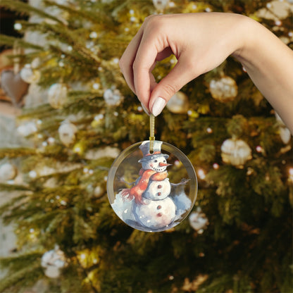 Frosty Winter Snowman Christmas - Glass Ornament Bundles