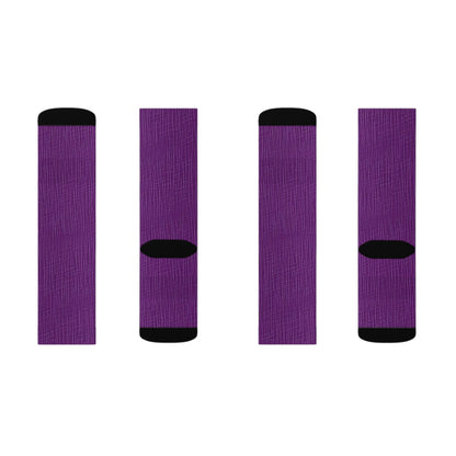 Violet/Plum/Purple: Denim-Inspired Luxurious Fabric - Sublimation Socks