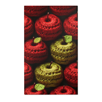 Crochet Apple Amigurumi - Grandes manzanas rojas americanas - Diseño de refrigerios de frutas saludables - Alfombras de área