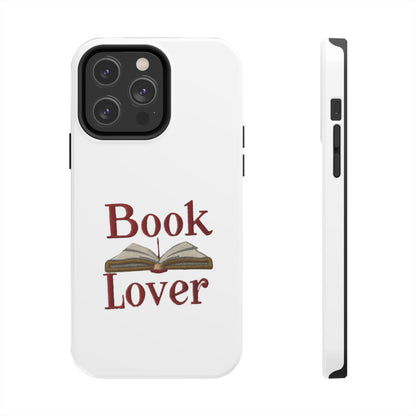 Open Book Embroidery Art: Book Lover Text for Avid Readers - Tough Phone Cases