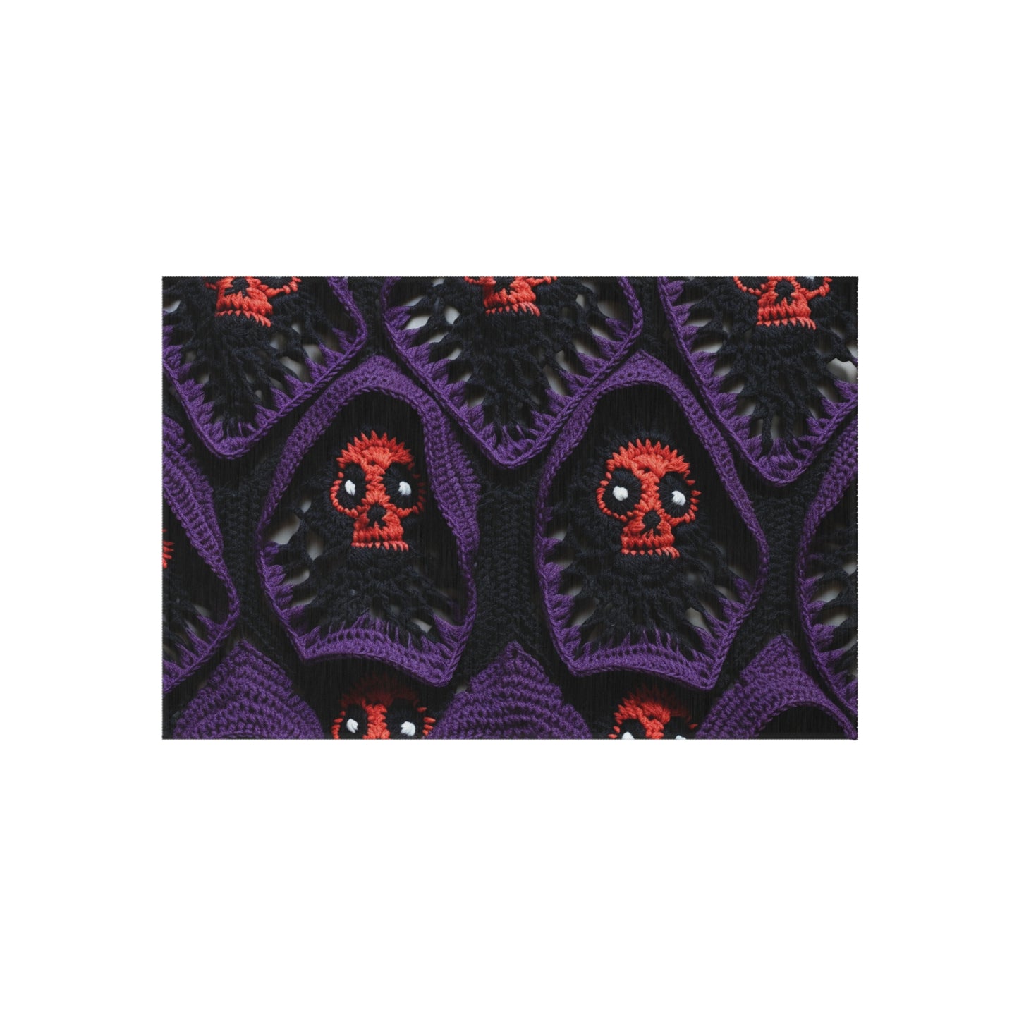 Grim Reaper Crochet Halloween Fright Scare Ghoul Fantasy Horror - Outdoor Rug