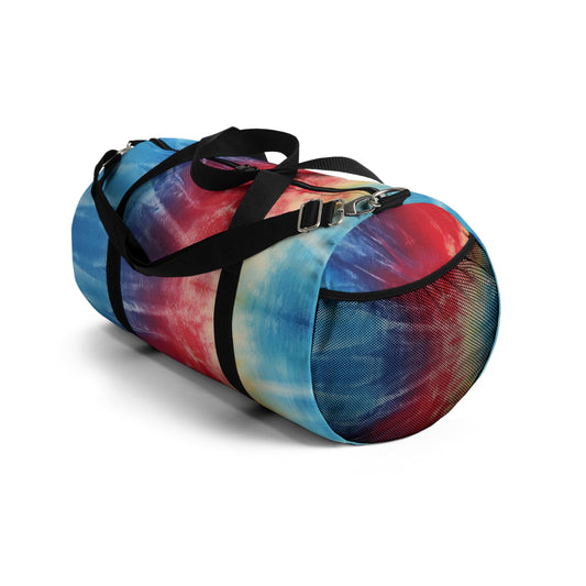 Rainbow Tie-Dye Denim: Vibrant Multi-Color, Fabric Design Spectacle - Duffel Bag