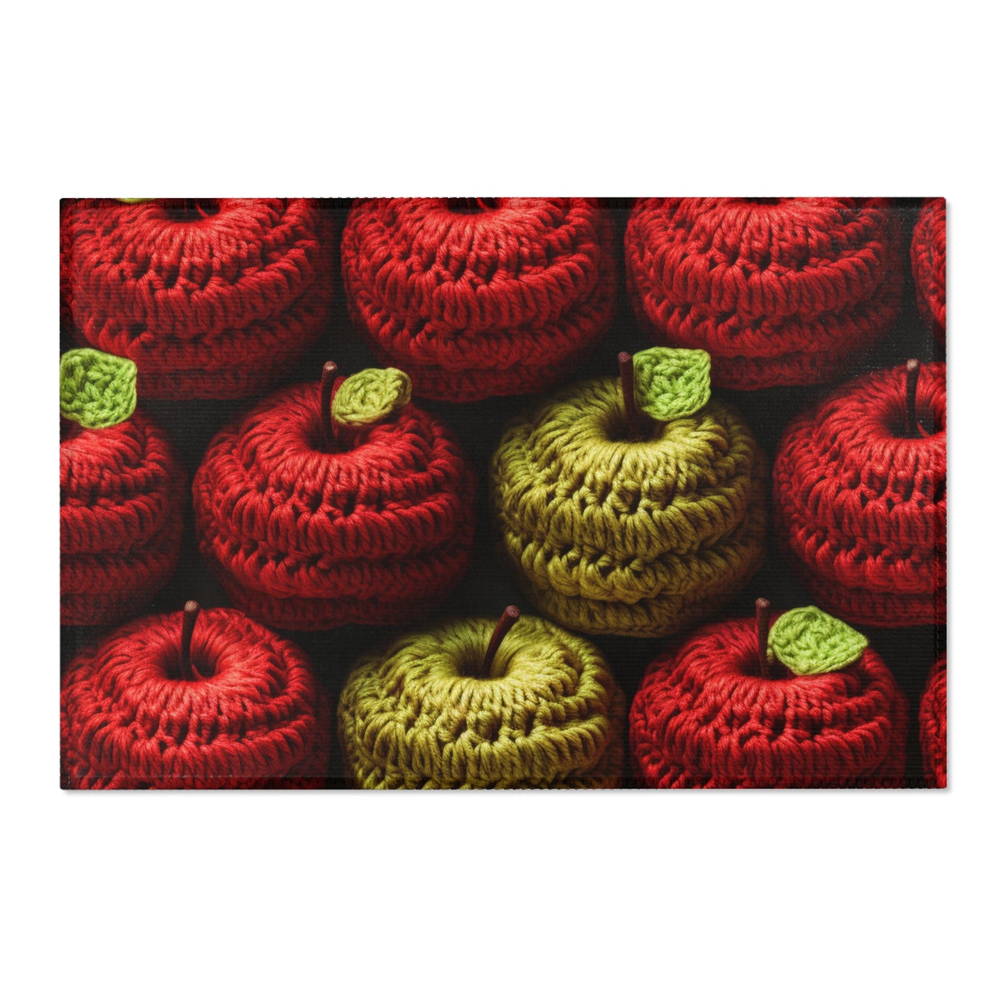 Crochet Apple Amigurumi - Grandes manzanas rojas americanas - Diseño de refrigerios de frutas saludables - Alfombras de área