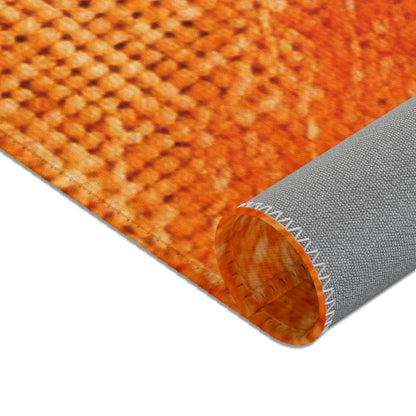 Burnt Orange/Rust: Denim-Inspired Autumn Fall Color Fabric - Area Rugs