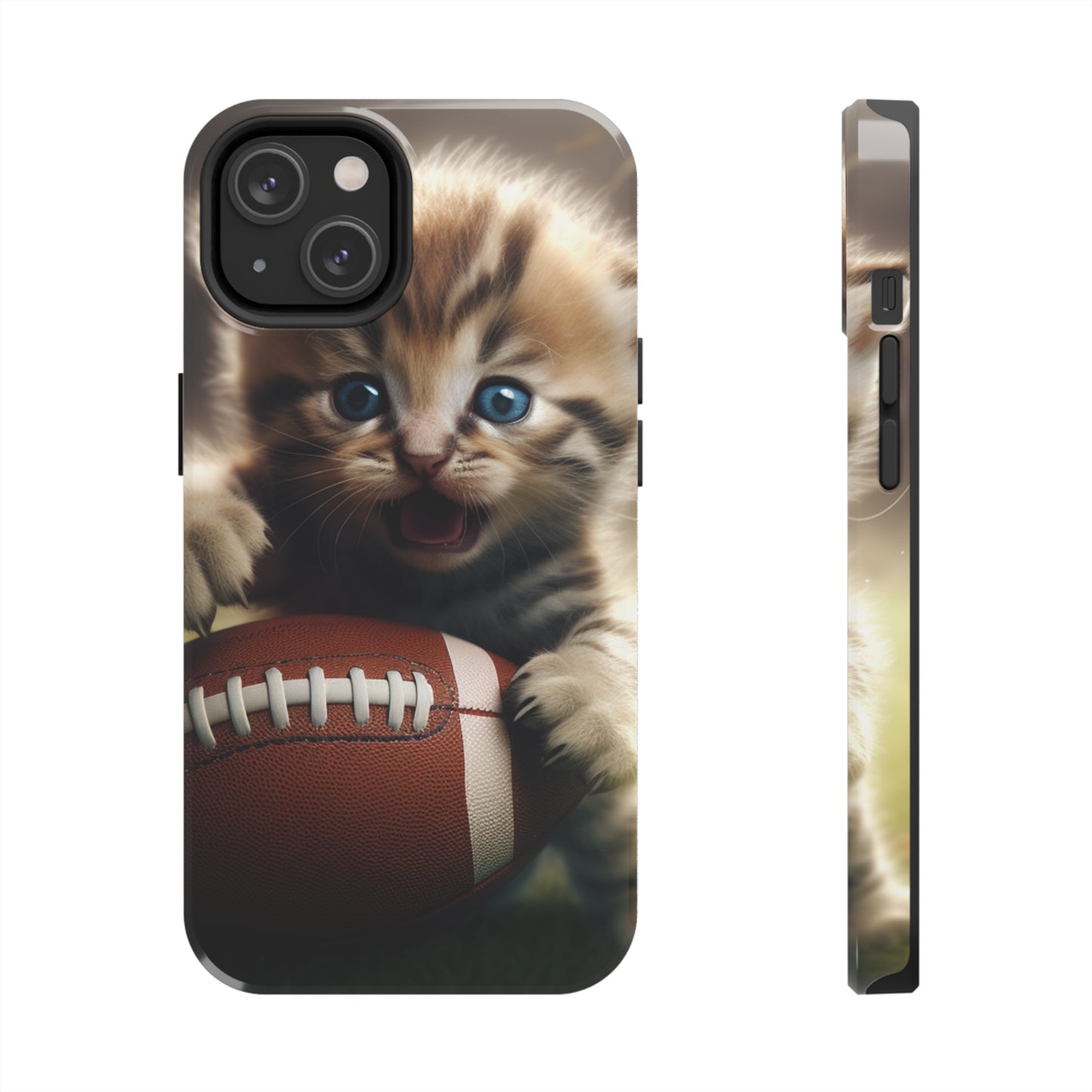 Football Kitten Touchdown: el juego deportivo ganador de Tabby - Estuches resistentes para teléfonos