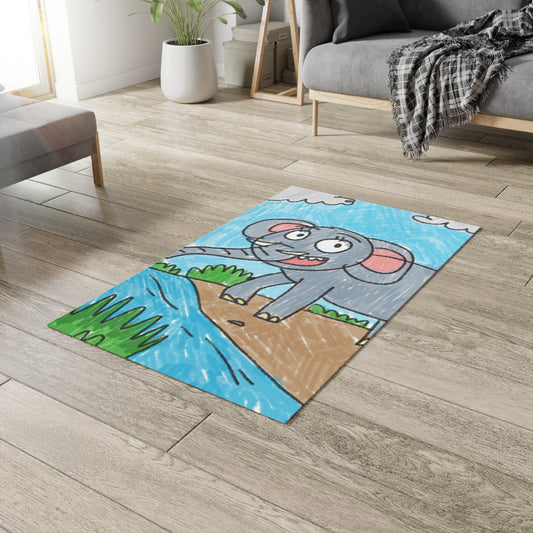 Elefante Elephant King Safari Animal Dobby Rug