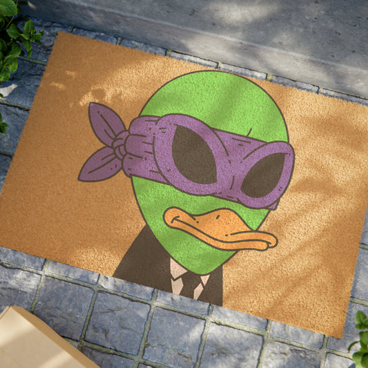 Alien Visitor 751 Space Anime Style Character Cartoon - Door Coir Mat