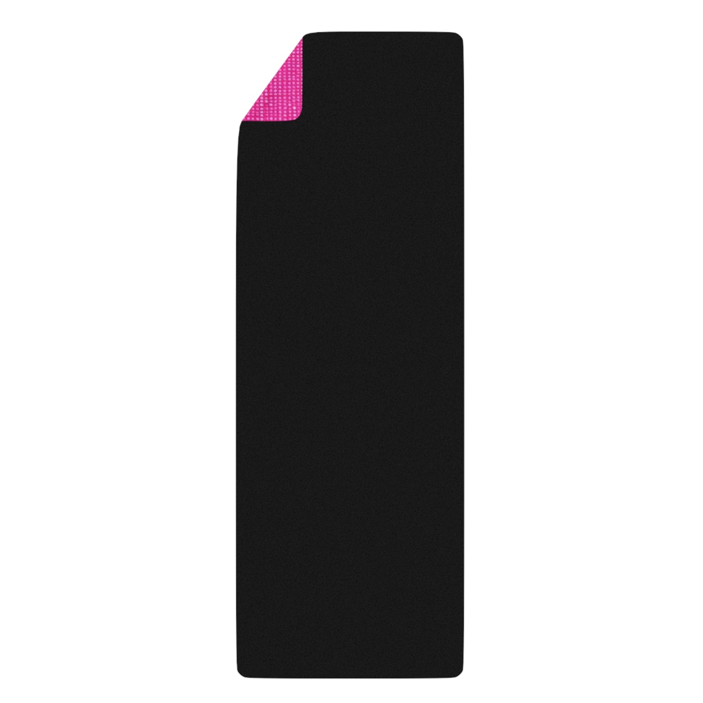 Hot Neon Pink Doll Like: Denim-Inspired, Bold & Bright Fabric - Rubber Yoga Mat