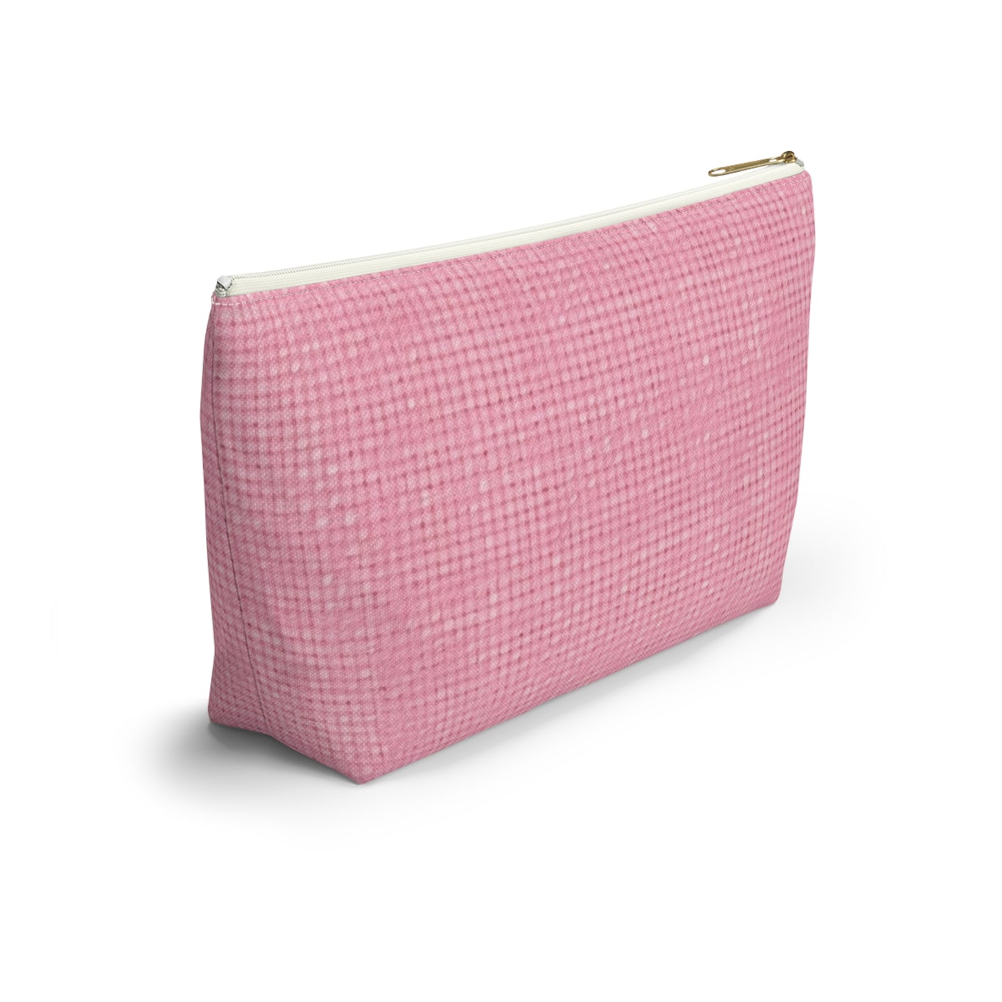 Pastel Rose Pink: Denim-Inspired, Refreshing Fabric Design - Accessory Pouch w T-bottom