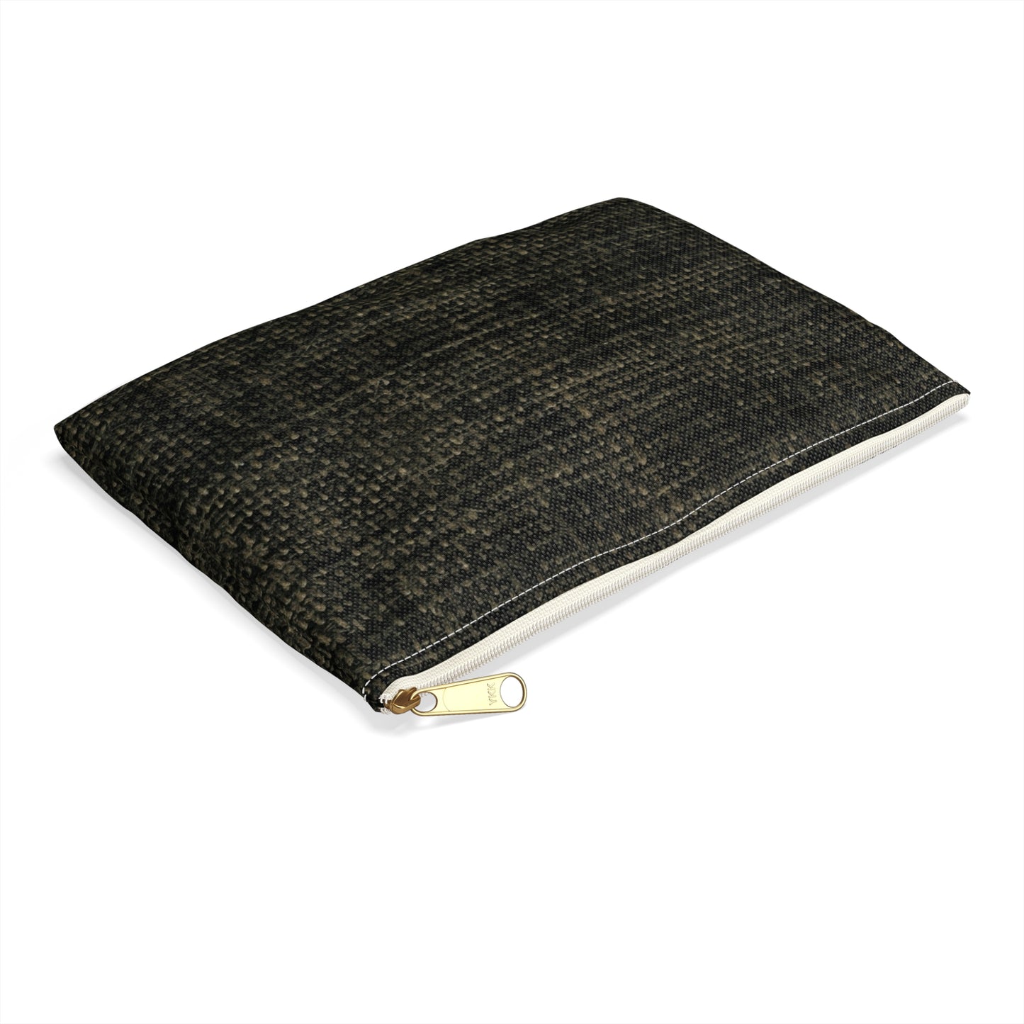 Sophisticated Seamless Texture - Black Denim-Inspired Fabric - Accessory Pouch